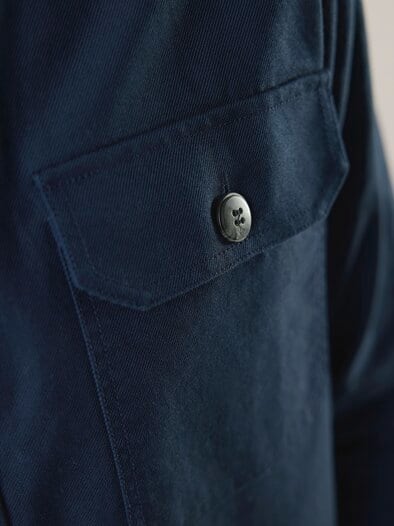 Hemdjacke aus Baumwoll-Mischung Marine