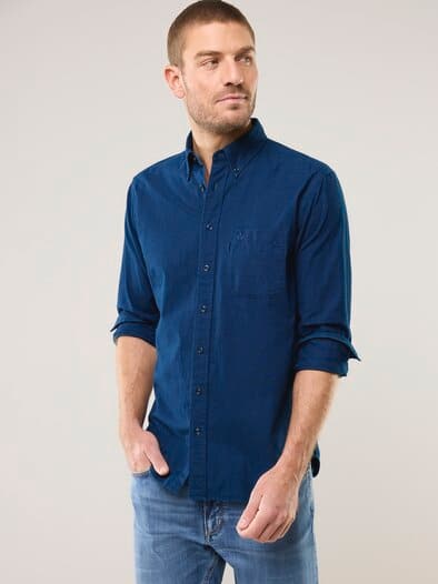 Chambray-Hemd Minikaro Marine