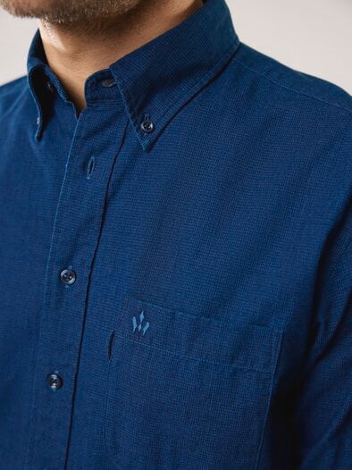 Chambray-Hemd Minikaro Marine