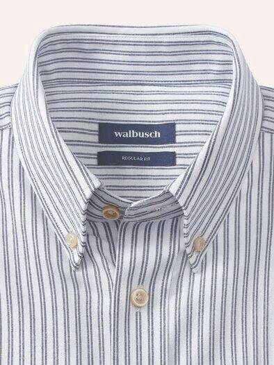 Chambray-Hemd Streifen Bleu