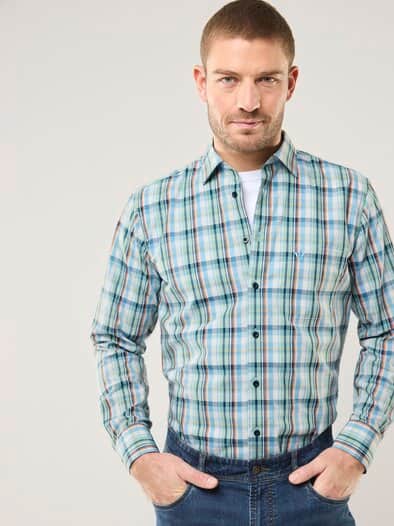 Extraglatt Hemd Karo Multi