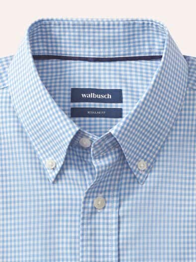 Soft-Cotton Hemd Minivichy Bleu