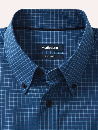 Soft-Cotton Hemd Fensterkaro Marine