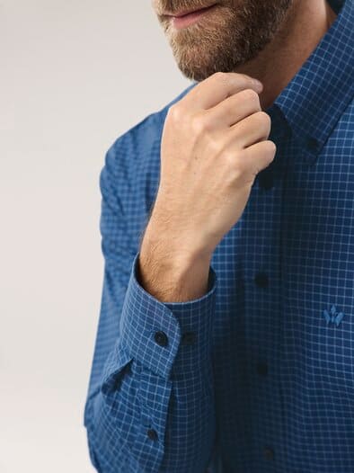 Soft-Cotton Hemd Fensterkaro Marine