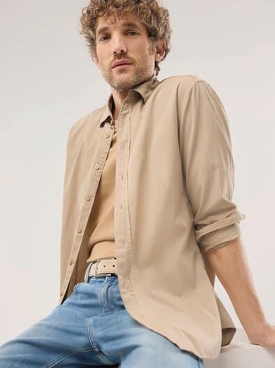 Überfärber-Hemd Sand