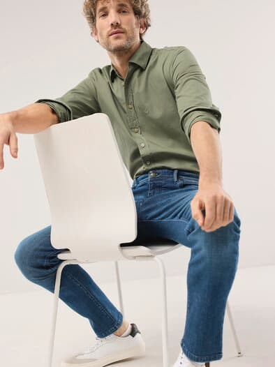 Überfärber-Hemd Schilf