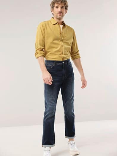 Überfärber-Hemd Akaziengelb