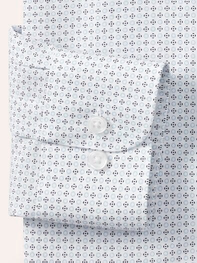 Extraglatt-Hemd Walbusch-Kragen Druck Weiß