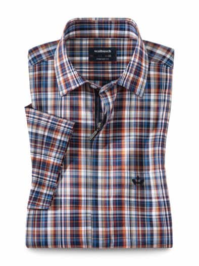 Extraglatt-Hemd Zip & Go Karo Terra