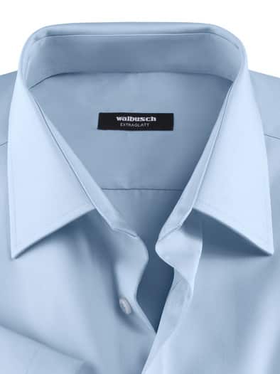 Extraglatt-Hemd Kent-Kragen Hellblau