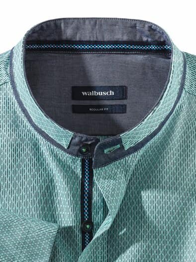 Kurzarm Struktur-Hemd Mint