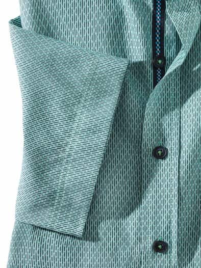 Kurzarm Struktur-Hemd Mint