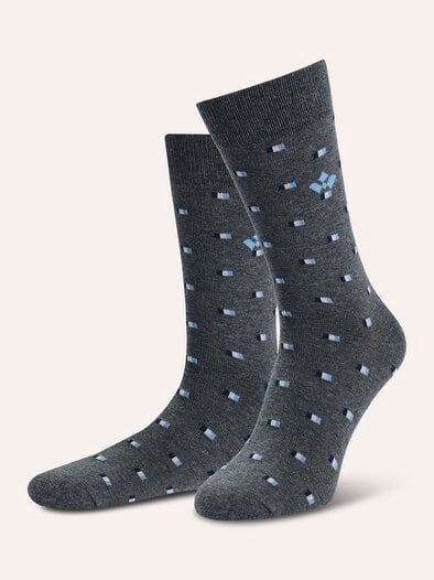 Baumwoll-Socke Dessin Schwarz