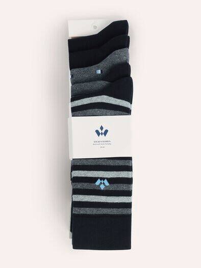 Baumwoll-Socke Dessin Schwarz