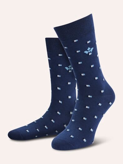 Baumwoll-Socke Dessin Blau