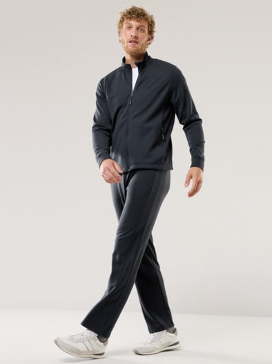 Jersey Jacke Climate Wool Anthrazit