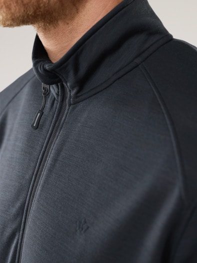 Jersey Jacke Climate Wool Anthrazit