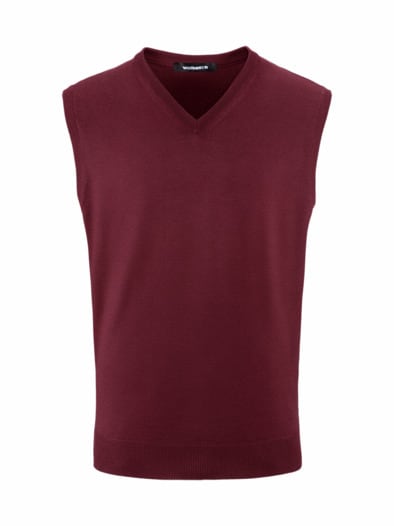 Merino-Mix V-Pullunder Bordeaux