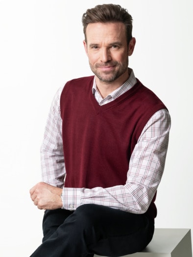 Merino-Mix V-Pullunder Bordeaux