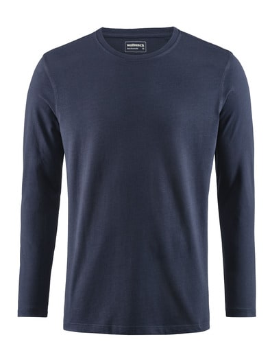 Langarm-Shirt Rundhalsausschnitt Marine