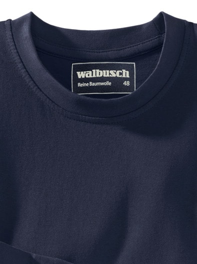 Langarm-Shirt Rundhalsausschnitt Marine
