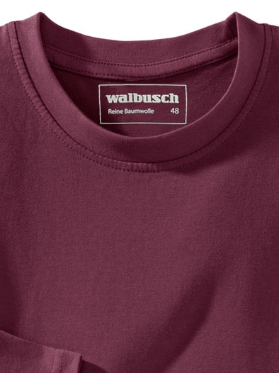 Langarm-Shirt Rundhalsausschnitt Burgund