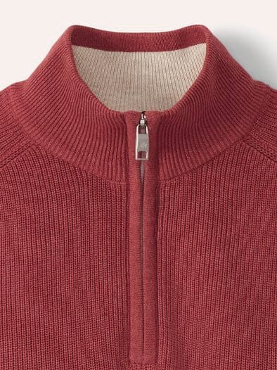 Gerippter Baumwoll-Troyer Rot