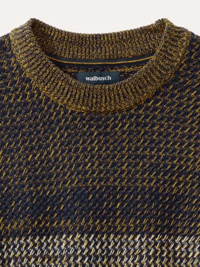 Effekt-Pullover Gelb