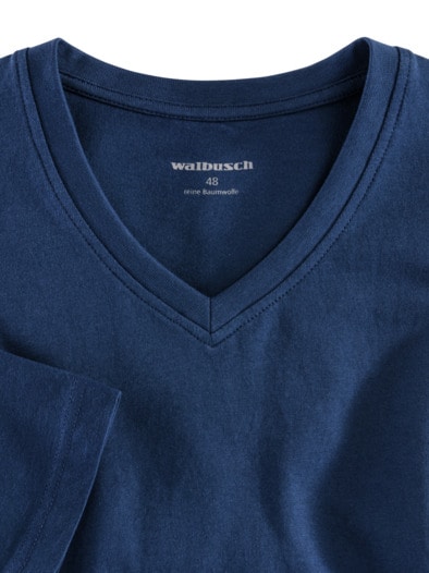 T-Shirt V-Ausschnitt Blau