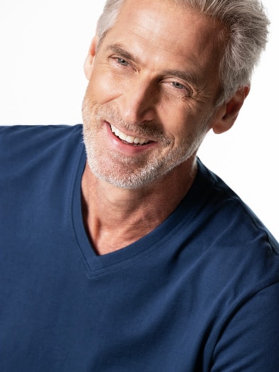 T-Shirt V-Ausschnitt Blau