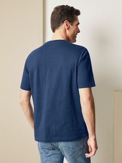 T-Shirt Rundhalsausschnitt Blau