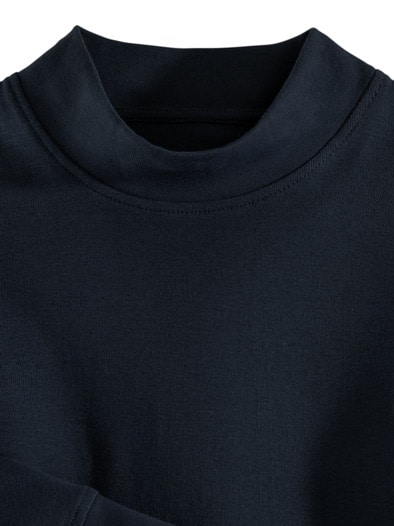 Langarm-Shirt Stehkragen Marine