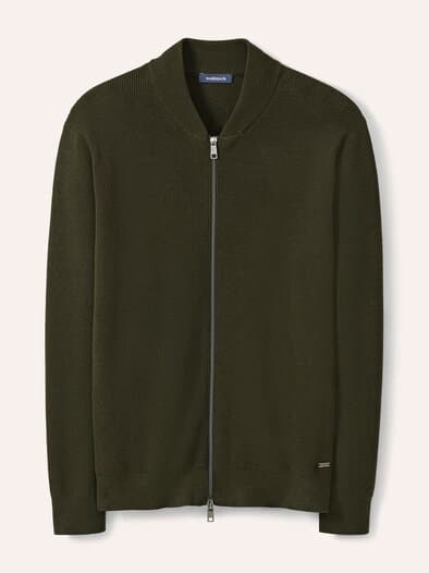 Zip-Jacke Ministruktur Oliv