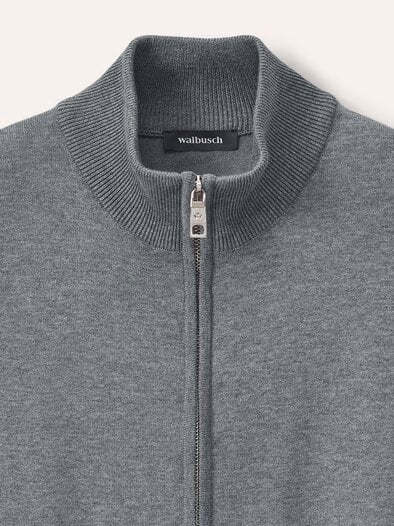 Milano Weste mit Baumwolle Grau Melange