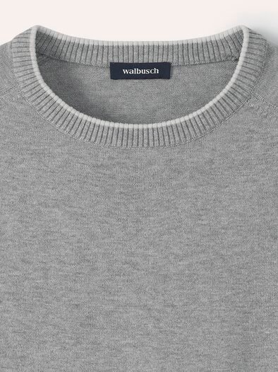 Premium Pullover Grau Melange