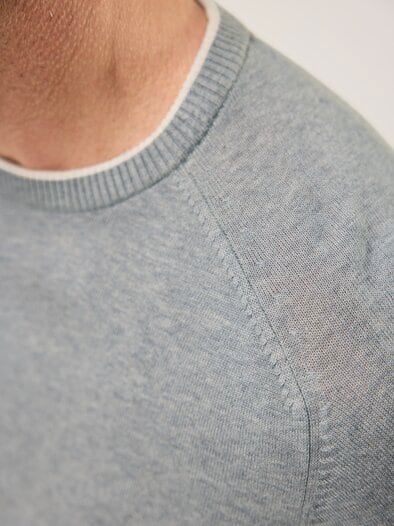 Premium Pullover Grau Melange