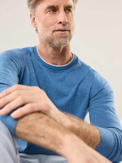 Premium Pullover Jeansblau