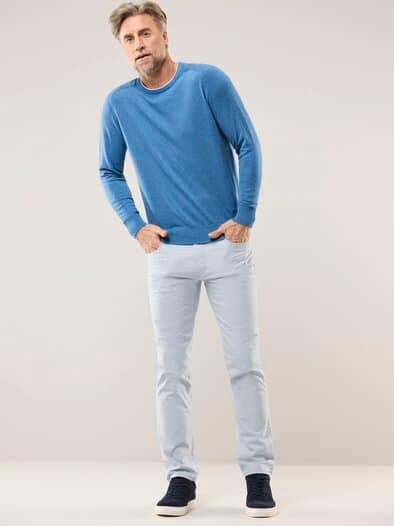 Premium Pullover Jeansblau