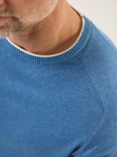 Premium Pullover Jeansblau