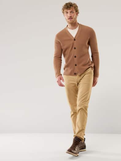 Patentstrick-Cardigan Karamell