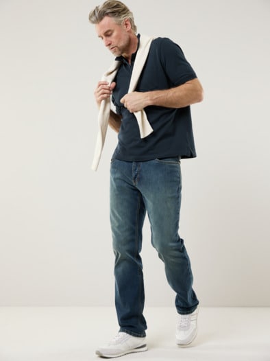 Pique-Polo Pima Cotton Marine