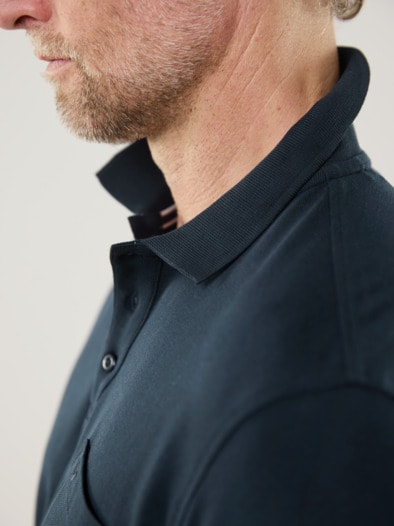 Pique-Polo Pima Cotton Marine