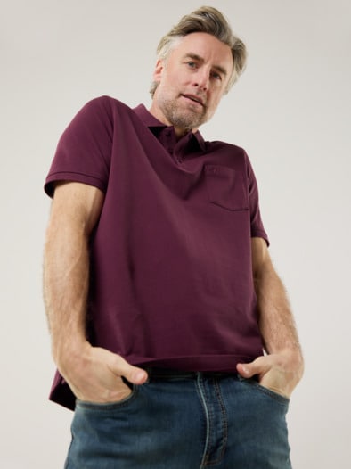 Pique-Polo Pima Cotton Burgund