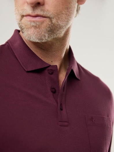 Pique-Polo Pima Cotton Burgund