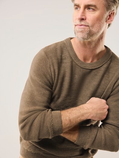 Premium Leinen-Pullover Latte