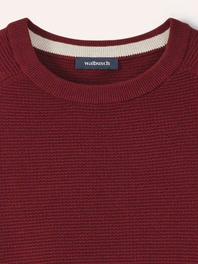 Ottoman Pullover Dunkelrot