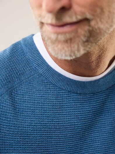 Ottoman Pullover Rauchblau