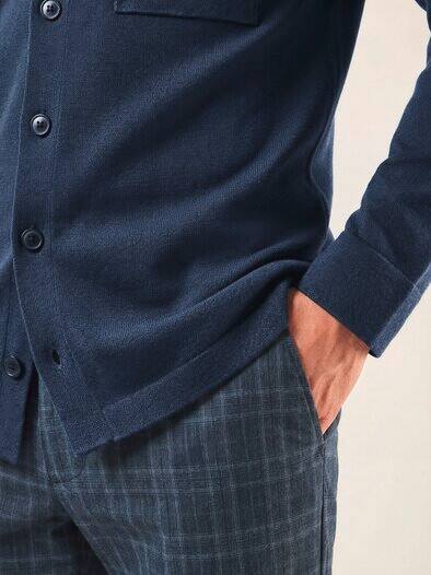 Milano Strickjacke mit Baumwolle Marine