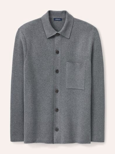 Milano Strickjacke mit Baumwolle Grau Melange