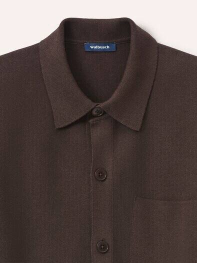Milano Strickjacke mit Baumwolle Dunkelbraun